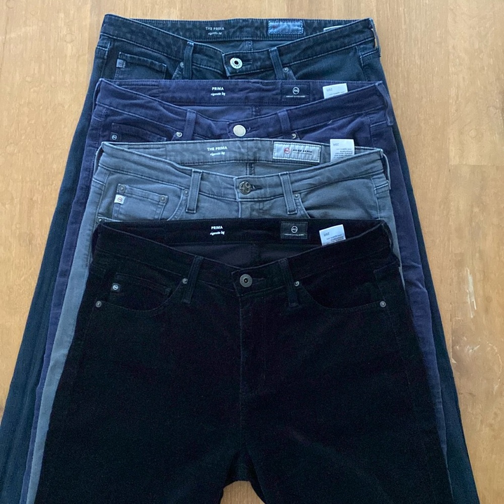 4 Pair for $65 - AG The Prima Cigarette Leg Midrise Jeans Size 29